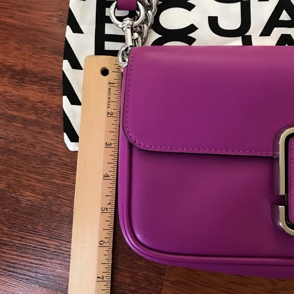 Marc Jacobs The J Marc Soft Flap Leather Shoulder Crossbody Chain Handbag - Picture 8 of 14